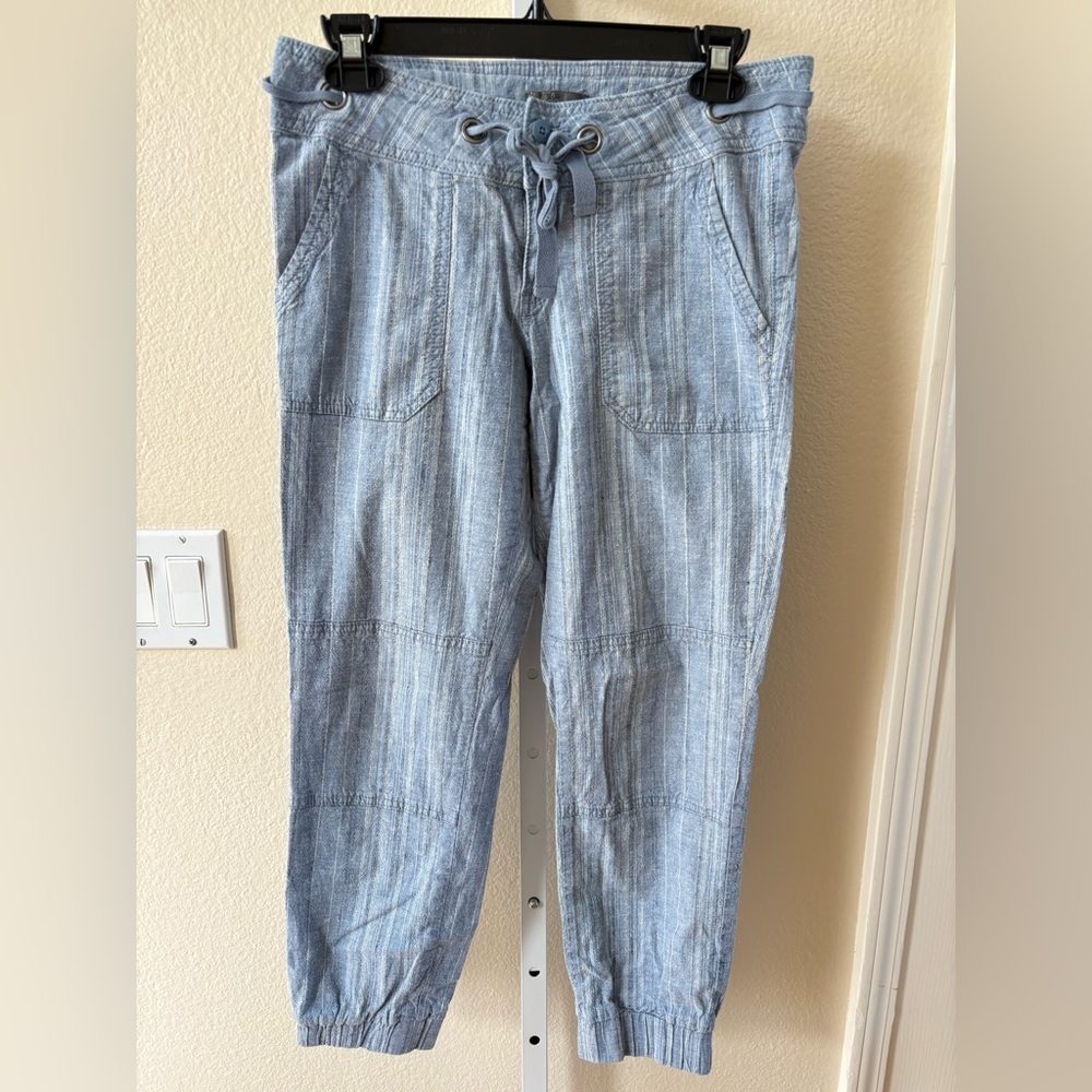 prAna Steph Jogger in Sun bleached Blue Stripes - Size 4 - Picture 4 of 6